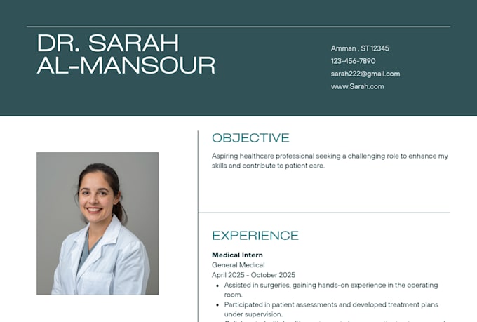 provide professional resume and cv design services